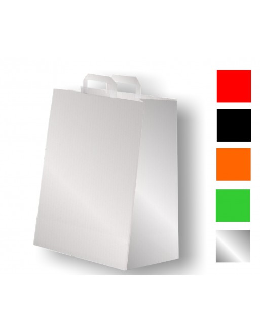 A IMC BOLSAS PAPEL COLOR CON ASA PLANA DE BASE ESTRECHA ESTANDAR MEDIDA 40 X 45 + 15 CAJA DE 250 84-2054045