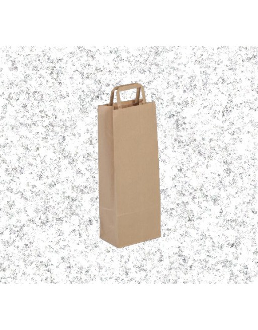 A IMC BOLSAS KRAFT PARA BOTELLA CON ASA PLANA ANONIMA MEDIDA 14 X 36 + 9 CAJA DE 250 84-2071436KA