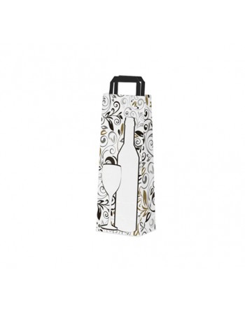 A IMC BOLSAS BLANCA PARA BOTELLA CON ASA PLANA IMPRESA CON FANTASIA MEDIDA 14 X 36 + 9 CAJA DE 250 84-2071436BD