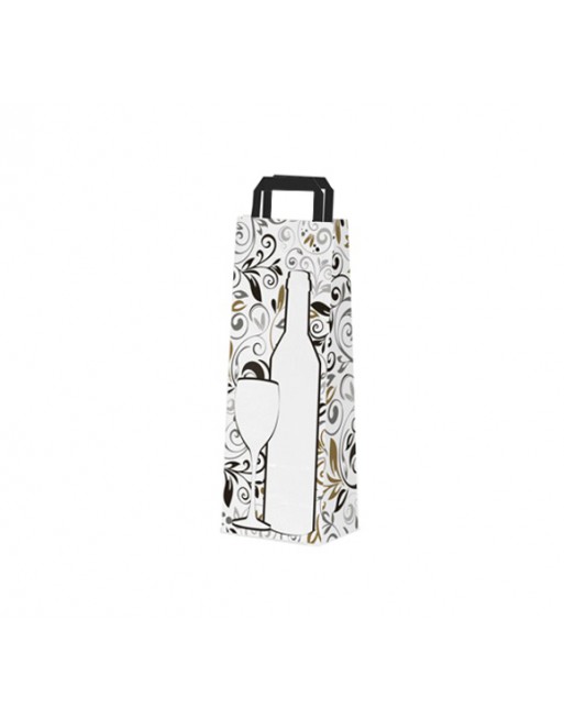 IMC BOLSAS BLANCA PARA BOTELLA CON ASA PLANA IMPRESA CON FANTASIA MEDIDA 14 x 36 + 9 CAJA DE 250 84-2071436BD