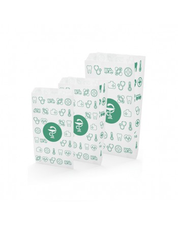 A IMC SOBRE PARA FARMACIA DE PAPEL IMPRESO CON IMAGEN GENERICA. MEDIDA 15 x 25 CAJA DE 1000 84-1191525