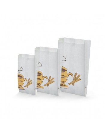 A IMC SOBRE PARA CHURRERIA DE PAPEL ANTIGRASA IMPRESO CON IMAGEN GENERICA. MEDIDA 18 X 38 + 10 CAJA DE 1000 84-1211838