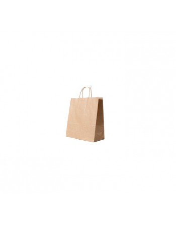 A IMC BOLSAS KRAFT CON ASA RIZADA O RETORCIDA ESTANDAR MEDIDA 18X11X24 PACK DE 100 UNIDADES 84-2081824-1