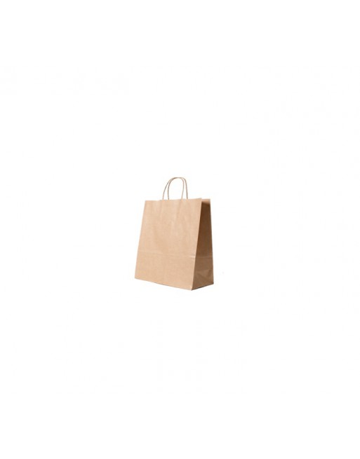 A IMC BOLSAS KRAFT CON ASA RIZADA O RETORCIDA ESTANDAR MEDIDA 18X11X24 PACK DE 100 UNIDADES 84-2081824-1