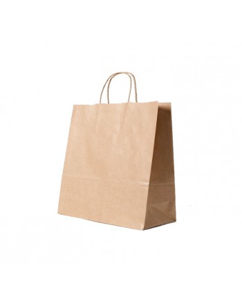 A IMC BOLSAS KRAFT CON ASA RIZADA O RETORCIDA ESTANDAR MEDIDA 46X13X49 PACK DE 100 UNIDADES 84-2084649-1