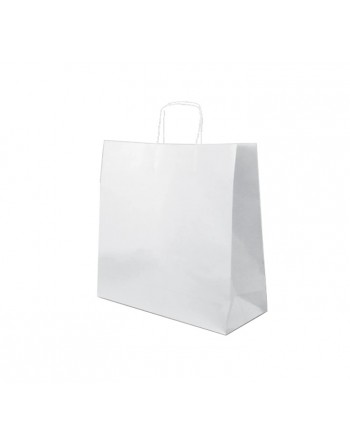 A IMC BOLSAS BLANCA CON ASA RIZADA O RETORCIDA ESTANDAR MEDIDA 46x13x49 PACK DE 100 UNIDADES 84-2094649-1