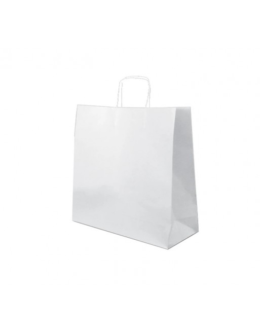 A IMC BOLSAS BLANCA CON ASA RIZADA O RETORCIDA ESTANDAR MEDIDA 46X13X49 PACK DE 100 UNIDADES 84-2094649-1
