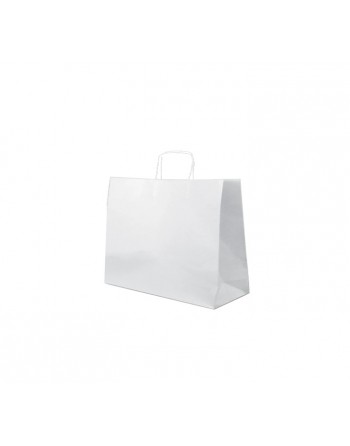 A IMC BOLSAS BLANCO CON ASA RIZADA O RETORCIDA ESTANDAR MEDIDA 32X12X29 PACK DE 100 UNIDADES 84-2092431-1