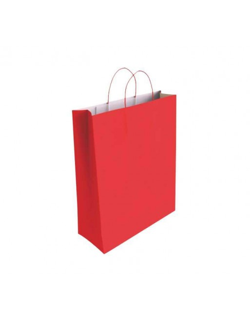 BISMARK CAJA 25 BOLSAS CELULOSA ASA RETORCIDA 27X12X37CM ROJO - 329826