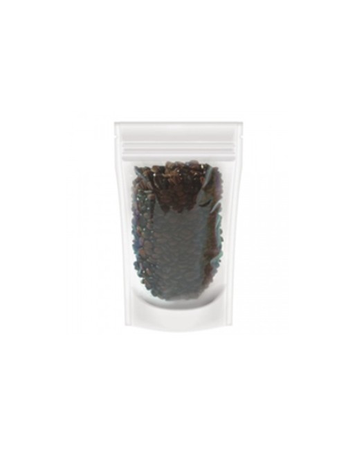 A IBP BOLSA LAMINADA CON AUTOCIERRE Y BASE DOYPACK SEMI FUELLE POLIETILENO + PET TRANSPARENTE MEDIDA 160+80x270 MM 1000 UNID ID-