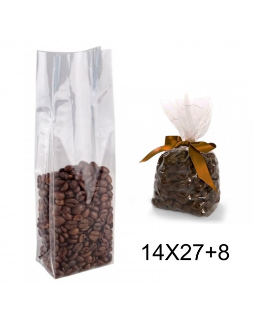 A IBP BOLSA BOLSA POLIPROPILENO CON FUELLE Y FONDO CUADRADO MEDIDA 14X27+8 CM 1000 UNID ID-25/30/038