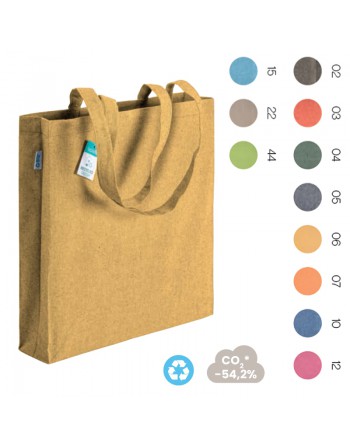 BOLSA DE ALGOD?N RECICLADO DE 190 G/M2, ASAS LARGAS Y FUELLE 23101