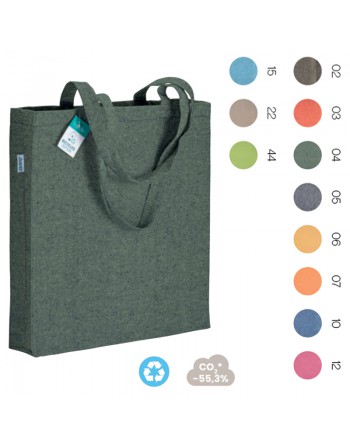 BOLSA DE ALGOD?N RECICLADO 280 G/M2, ASAS LARGAS Y FUELLE 23113