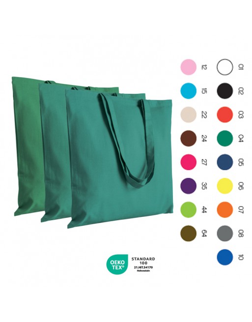 BOLSA DE ALGOD?N DE 220 GR/M2 CON ASAS LARGAS. MEDIDAS 38 X 42 CM 07124