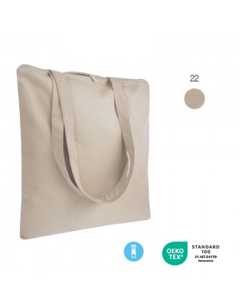 BOLSA DE ALGOD?N (220 G/M2), ASAS LARGAS Y CIERRE CREMALLERA 1112422