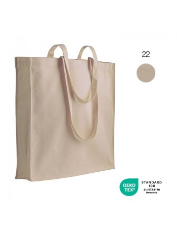 BOLSA DE CANVAS EN VARIOS COLORES 180 G/M2 Y ASAS LARGAS. MEDIDAS 38 X 42 X 8,5 CM 1911222