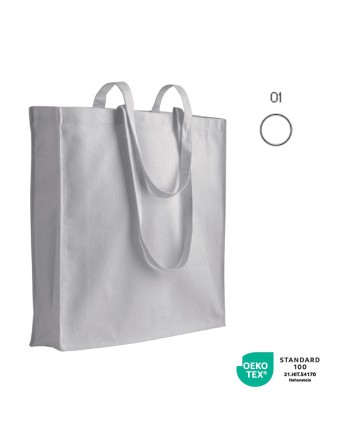 BOLSA DE ALGOD?N 220 G/M2 FUELLE Y ASAS LARGAS. MEDIDAS 38 X 42 X 8,5 CM 0712501