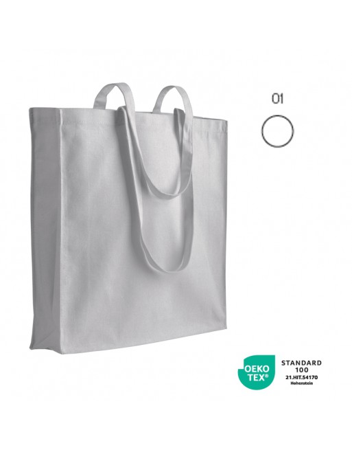 BOLSA DE ALGOD?N 220 G/M2 FUELLE Y ASAS LARGAS. MEDIDAS 38 X 42 X 8,5 CM 0712501