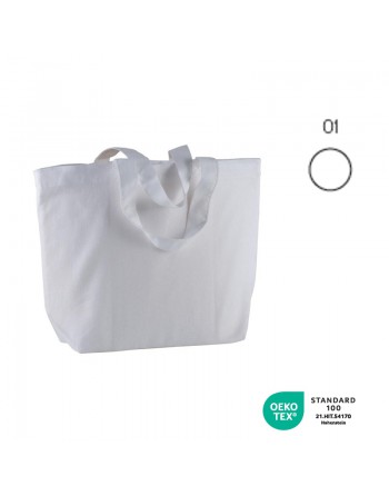 BOLSA DE LA COMPRA DE ALGOD?N DE 120 G/M2, CON ASAS CORTAS Y FUELLE. 1810701