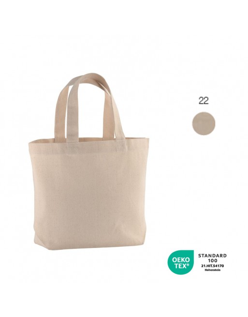 BOLSA DE COMPRAS DE ALGOD?N CON ASAS CORTAS Y FUELLE 1810722