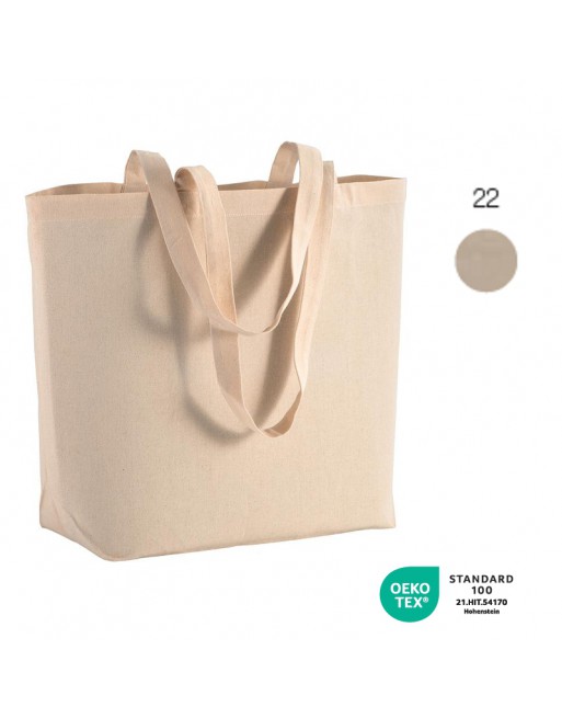 BOLSA DE COMPRAS DE ALGOD?N CON ASAS LARGAS Y FUELLE 1810922