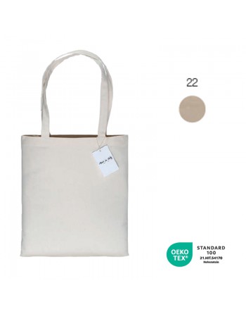 BOLSO SHOPPER FABRICADO EN ITALIA CON ALGOD?N DE 240 G/M2. ASAS LARGAS.TAMA?O BOLSA 38X42 CM. 25115