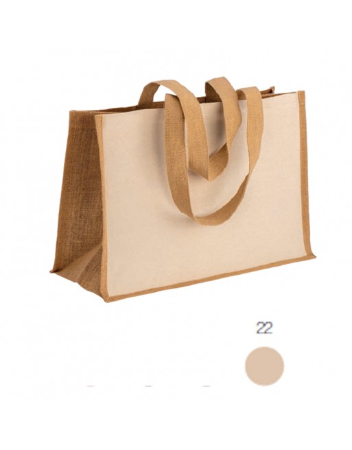 BOLSA DE ALGOD?N 238 G/M2 CON YUTE Y ALGOD?N, ASAS LARGAS Y FUELLE 2212522