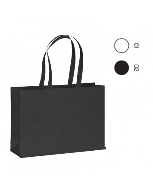 BOLSA SHOPPER FABRICADA EN PET RECICLADO DE 100 G/M2 TERMOSELLADO.FUELLE Y ASAS LARGAS. 25122