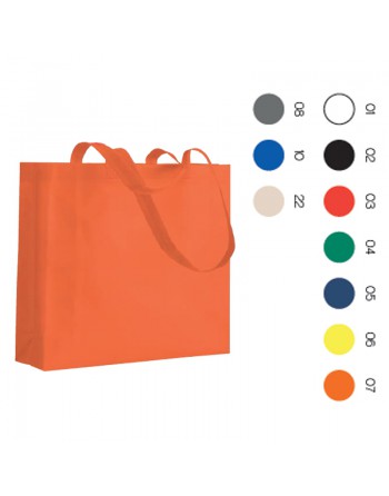 BOLSA DE TEJIDO SIN TEJER TERMOSOLDADO (80 G/M2), ASAS LARGAS Y FUELLE 15141