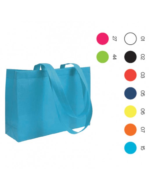 BOLSA SHOPPER DE TEJIDO SIN TEJER 80 G/M2 CON ASAS LARGAS Y FUELLE 18111