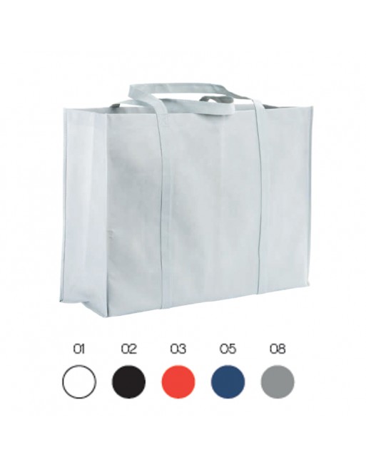 BOLSA SHOPPER DE TEJIDO SIN TEJER 100 G/M2 CON ASAS LARGAS Y FUELLE 18106