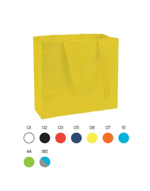 BOLSA LAMINADA DE TEJIDO SIN TEJER, ASAS LARGAS Y FUELLE 17145