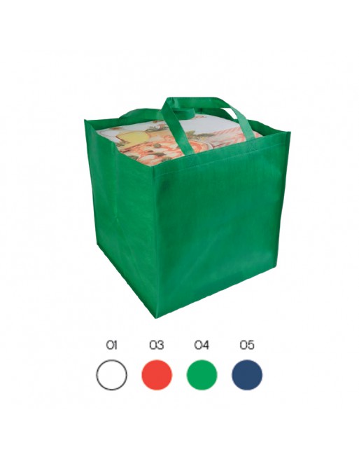 BOLSA SHOPPER DE TEJIDO SIN TEJER 100 G/M2 CON ASAS LARGAS Y FUELLE 18105