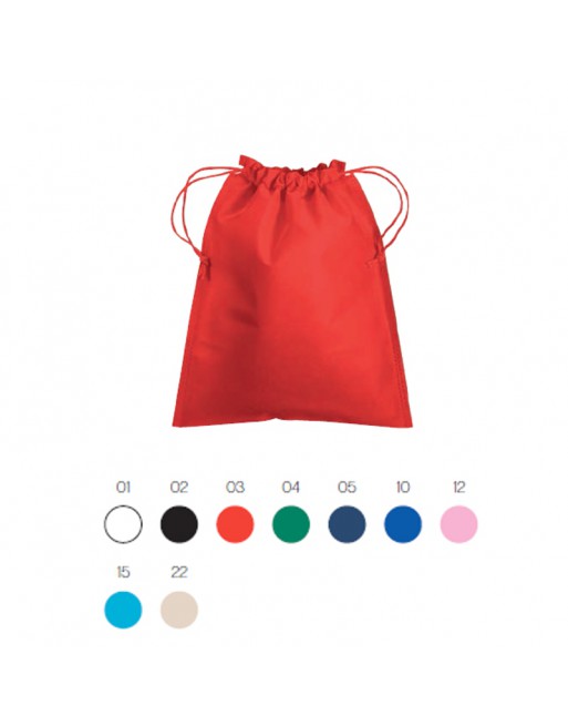 BOLSA EN TEJIDO SIN TEJER 80 G/M2 BOLSA CON CIERRE DE HILO, 25 X 30 CM 19124