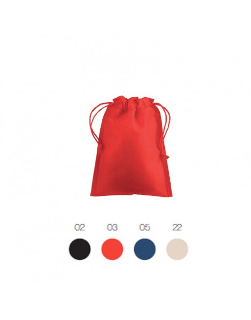 BOLSA EN TEJIDO SIN TEJER 80 G/M2 BOLSA CON CIERRE DE HILO, 15 X 20 CM 19125