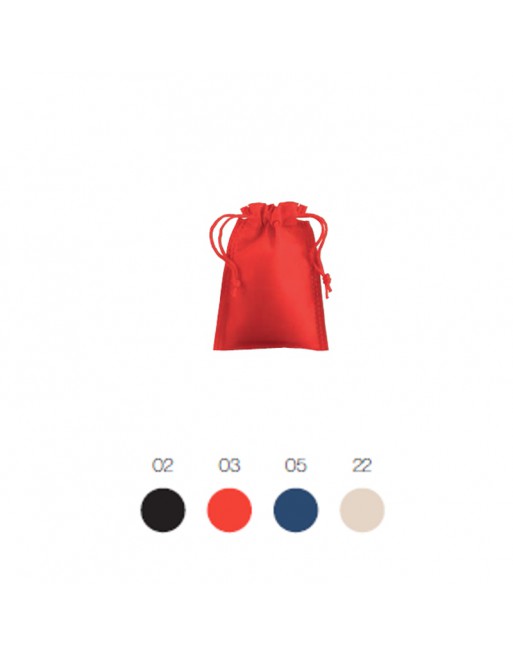 BOLSA EN TEJIDO SIN TEJER 80 G/M2 BOLSA CON CIERRE DE HILO, 10 X 14 CM 19126