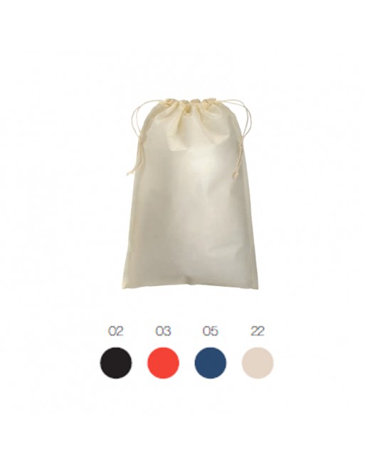 BOLSA EN TEJIDO SIN TEJER 80 G/M2 BOLSA CON CIERRE DE HILO, 30 X 45 CM 19123