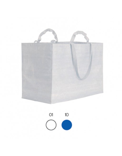 MAXI BOLSA POLIPROPILENO RECICLADO CON ASAS DE DOBLE CINTA 57 x 40 x 30 CM (CORTA Y LARGA) 24109