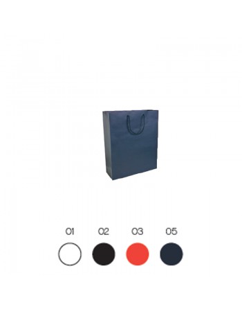 BOLSA DE PAPEL LAMINADO MATE, ASAS Y BASE REFORZADA 25X18X7 CM 17146