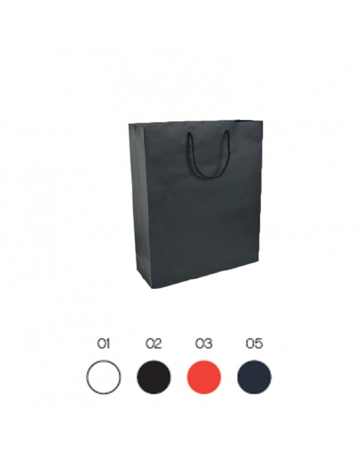 BOLSA DE PAPEL LAMINADO MATE, ASAS Y BASE REFORZADA  34X41X12 CM 17149