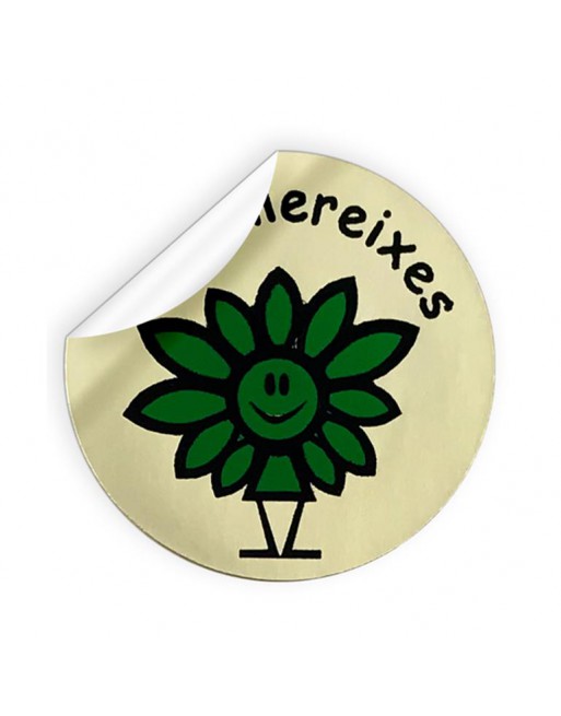 ARGUVAL 250 ETIQUETA ADHESIVA REGALO -CATALÀ- REDONDA 4-5 CM T HO MEREIXES - FLOR - 24957