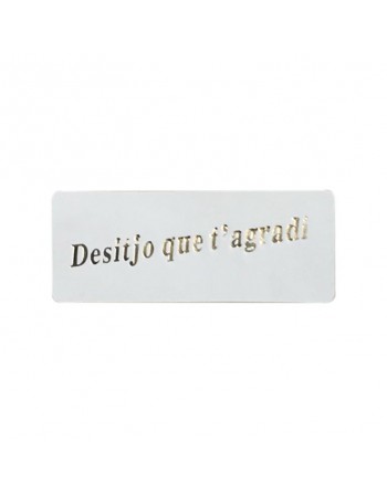 ARGUVAL 500 ETIQUETA ADHESIVA REGALO -CATALÀ- RECTANGULAR 4 X 1,8 CM DESITIJO QUE T AGRADI - OR - 40559