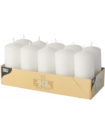 PAPSTAR CAJA 10 VELAS 4X9CM BLANCO 17915