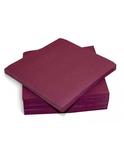 NUPIK 50 SERVILLETAS 2C 40X40 KRAFT 4 PLIEGES 20X20 BURDEOS 105115