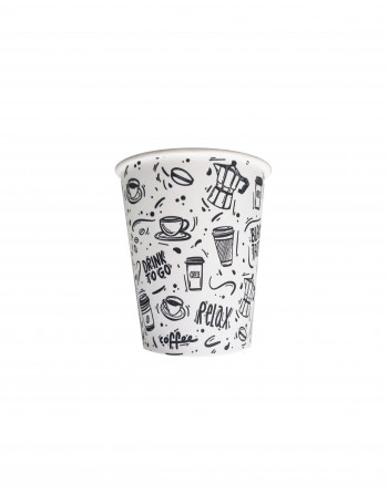 NUPIK 20 VASOS NATURGO BIODEGRADABLE APTO MICROONDAS CARTON 195CC GRAFFITI 104265