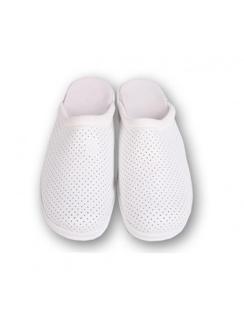 SKECHERS ZUECO ANATOMICA DE PIEL ANTIDESLIZANTE BLANCO TALLA 38 1200Z0-101-38