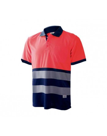 MULTIMARCA POLO ALTA VISIBILIDAD MANGA CORTA AZUL/ROJO - 1201 - 320 T.2XL