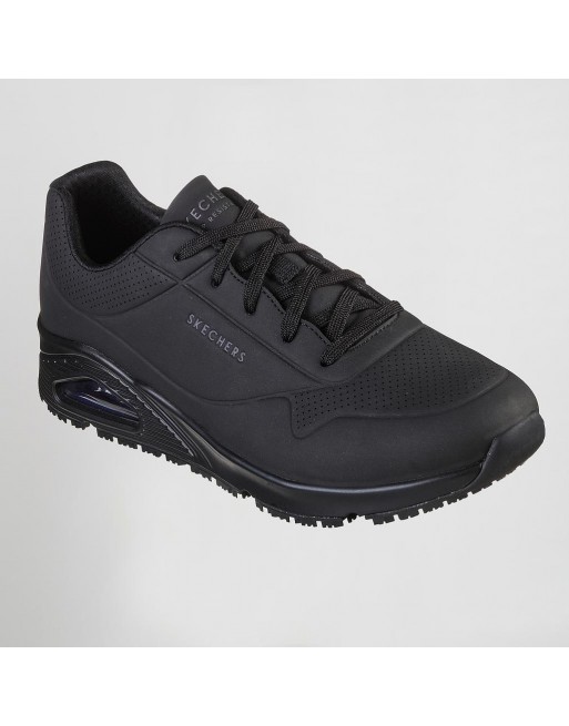 SKECHERS ZAPATILLAS ANTI DESLIZAMIENTOS, HIDROCARBUROS Y ELECTRICIDAD WORK UNO SR SUTAL NEGRO TALLA 39.5 SK200054EC-001-39.5