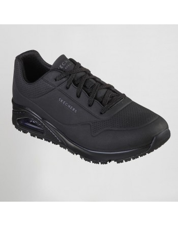 SKECHERS ZAPATILLAS ANTI DESLIZAMIENTOS, HIDROCARBUROS Y ELECTRICIDAD WORK UNO SR SUTAL NEGRO TALLA 43 SK200054EC-001-43