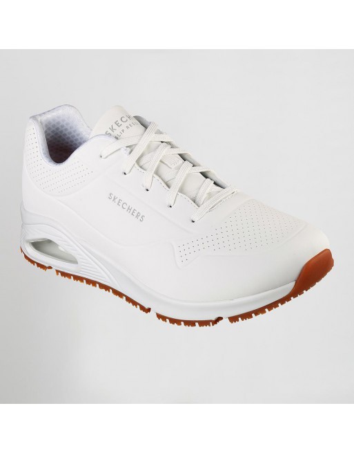 SKECHERS ZAPATILLAS ANTI DESLIZAMIENTOS, HIDROCARBUROS Y ELECTRICIDAD WORK UNO SR SUTAL BLANCO TALLA 39.5 SK200054EC-101-39.5